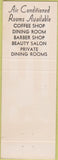 Matchbook Cover - Claridge Hotel St Louis MO