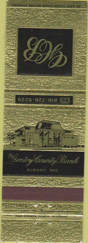 Matchbook Cover - Gentry County Bank Albany MO