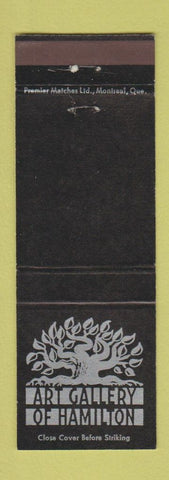 Matchbook Cover - Art Gallery of Hamilton ON BLACK