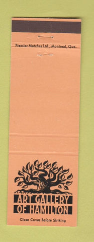 Matchbook Cover - Art Gallery of Hamilton ON ORANGE