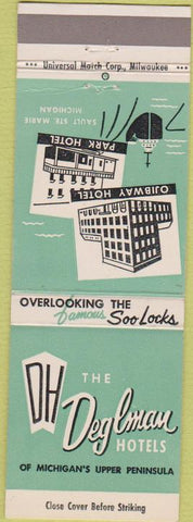 Matchbook Cover - The Deglman Hotels Sault Ste Marine MI