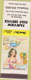 Matchbook Cover - Fairview Gulf gas oil hillbilly
