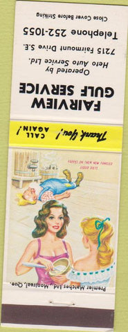 Matchbook Cover - Fairview Gulf gas oil hillbilly