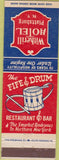 Matchbook Cover - Witherill Hotel Plattsburg NY