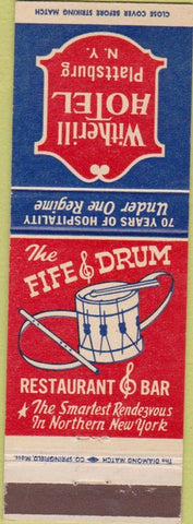 Matchbook Cover - Witherill Hotel Plattsburg NY