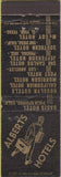 Matchbook Cover - Hotels Phoenix El Paso San Diego Los Angeles