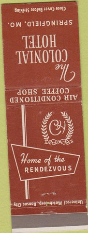 Matchbook Cover - Colonial Hotel Springfield MO