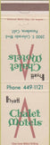Matchbook Cover - Chalet Motels Pasadena CA