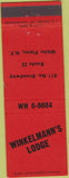 Matchbook Cover - Winkelmann's Lodge White Plains NY