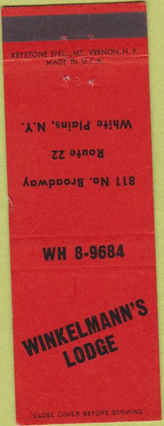 Matchbook Cover - Winkelmann's Lodge White Plains NY