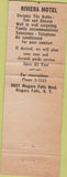 Matchbook Cover - Riviera Motel Niagara Falls NY