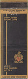 Matchbook Cover - Lord Baltimore Hotel MD
