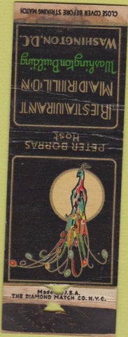 Matchbook Cover - Restaurant Madrillon Washington DC POOR