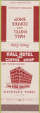 Matchbook Cover - Hall Hotel Mayfield KY