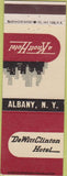 Matchbook Cover - DeWitt Clinton Hotel Albany NY
