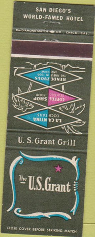 Matchbook Cover - US Grant Hotel San Diego CA