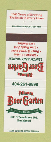 Matchbook Cover - Atlanta Beer Garten Buckhead Atlanta GA