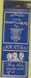 Matchbook Cover - DeWitt Clinton Hotel Albany NY