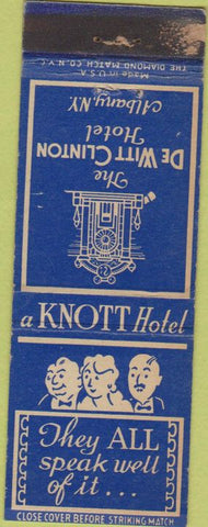 Matchbook Cover - DeWitt Clinton Hotel Albany NY