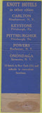 Matchbook Cover - DeWitt Clinton Hotel Albany NY
