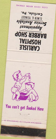 Matchbook Cover - Carlisle Hospital Barber Shop PA