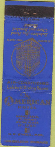 Matchbook Cover - American Hotel St Louis MO