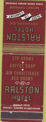 Matchbook Cover - Ralston Hotel Columbus GA