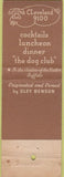 Matchbook Cover - Dog Club Buffalo NY