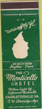 Matchbook Cover - Monticello Hotel Jefferson Charlottesville VA