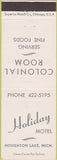 Matchbook Cover - Holiday Motel Houghton Lake MI