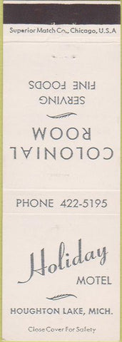 Matchbook Cover - Holiday Motel Houghton Lake MI