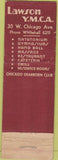 Matchbook Cover - Lawson YMCA Chicago IL deco WORN