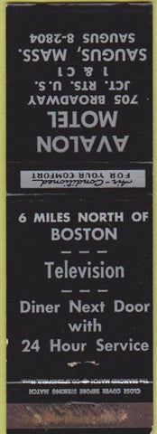 Matchbook Cover - Avalon Motel Saugus MA