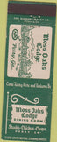 Matchbook Cover - Moss Oaks Lodge Perry GA