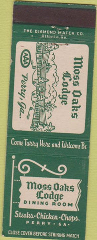 Matchbook Cover - Moss Oaks Lodge Perry GA