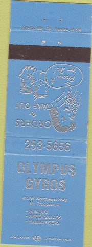 Matchbook Cover - Olympus Gyros Mount Prospect IL