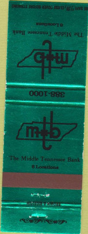 Matchbook Cover - Middle Tennessee Bank