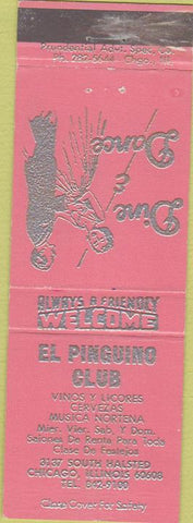 Matchbook Cover - El Pinguino Club Chicago IL