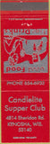 Matchbook Cover - Candlelite Supper Club Kenosha WI