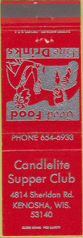 Matchbook Cover - Candlelite Supper Club Kenosha WI