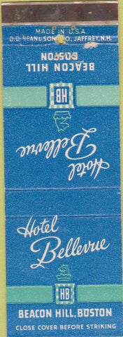 Matchbook Cover - Hotel Bellevue Boston MA Beacon Hill