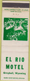 Matchbook Cover - El Rio Motel Greybull WY
