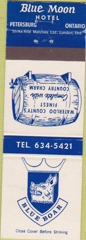 Matchbook Cover - Blue Boor Hotel Petersburg ON
