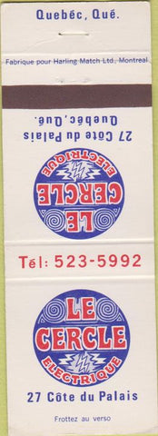 Matchbook Cover - Le Circle Quebec QC