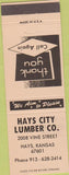 Matchbook Cover - Hays City Lumber Hays KS