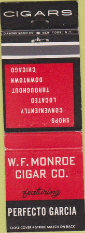 Matchbook Cover - Perfect Cigars WF Monroe Chicago IL