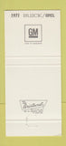 Matchbook Cover - 1971 Buick Opel Bloomsburg PA 30 Strike