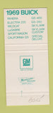 Matchbook Cover - 1969 Buick Flint MI Sportwagon 30 Strike