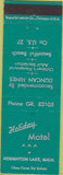 Matchbook Cover - Holiday Motel Houghton Lake MI
