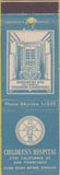 Matchbook Cover - Children's Hospital San Francisco CA